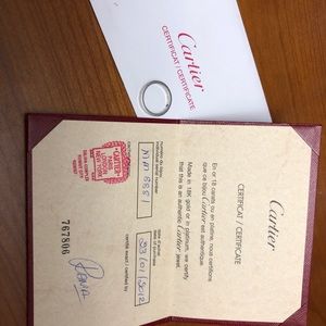 C de Cartier platinum diamond wedding band